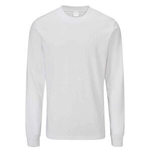 Mantis Unisex Adult Essential Heavy Long-Sleeved T-Shirt / White